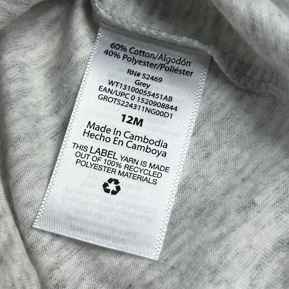 Way To Celebrate Valentine's Day T Shirt Sz 12M Conversation Hearts Grey Pink - Picture 6 of 12